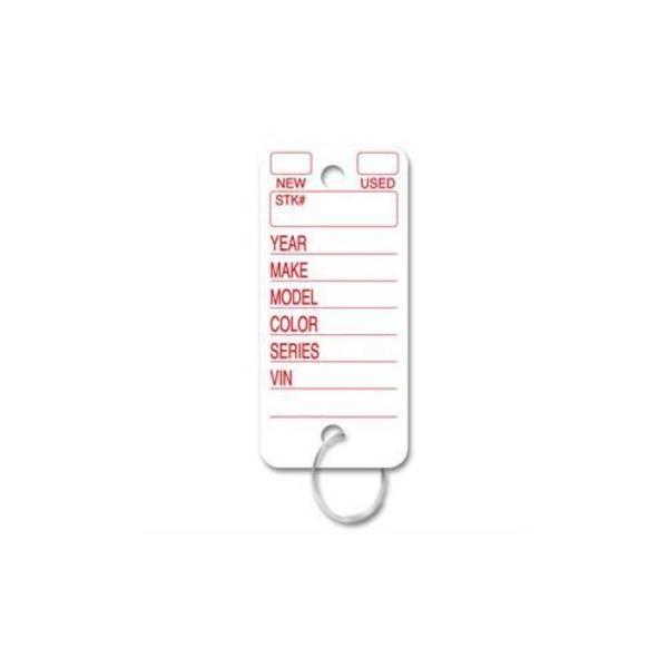 Car Dealer Depot Poly Key Tags (250 Per Box): White Pk 426-WH